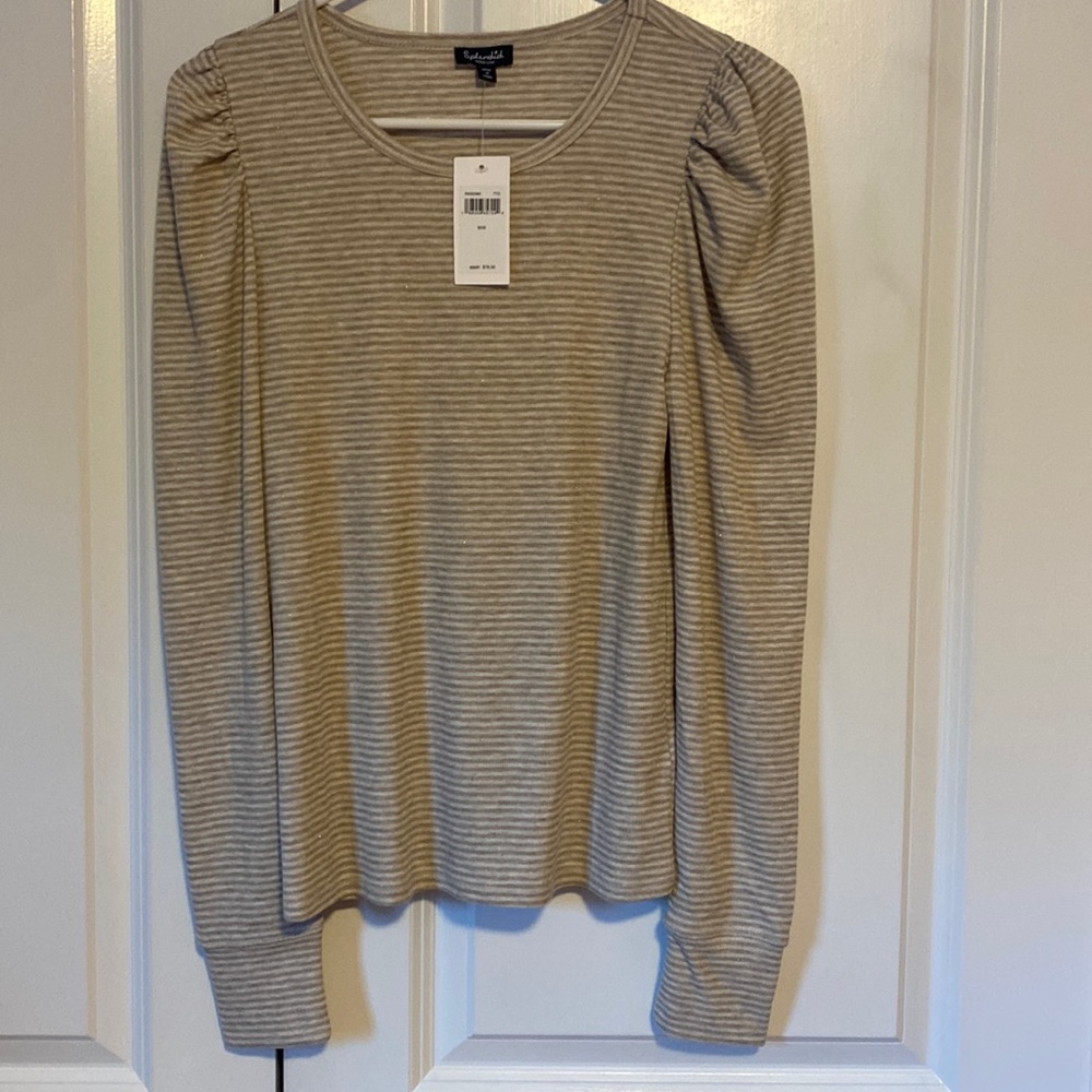 Splendid striped sparkly top shirt NWT. S/M
